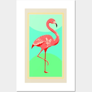 flamingo painting art picture Posters and Art